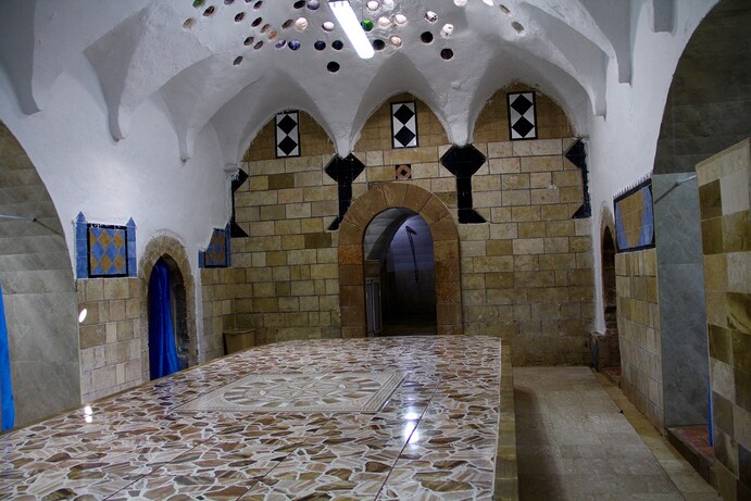 Traditional public bath or hammam interior